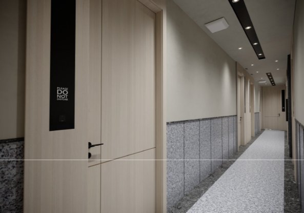 Queen House residence corridor — girls pg near Roop Nagar